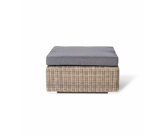 "Лунго" плетеная оттоманка с подушкой, цвет соломенный, изображение 2 | Интернет магазин мебели и декора LifeDekor