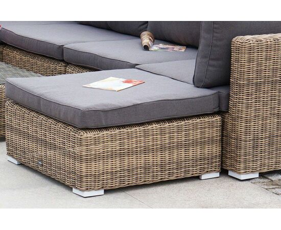 "Лунго" плетеная оттоманка с подушкой, цвет соломенный, изображение 5 | Интернет магазин мебели и декора LifeDekor