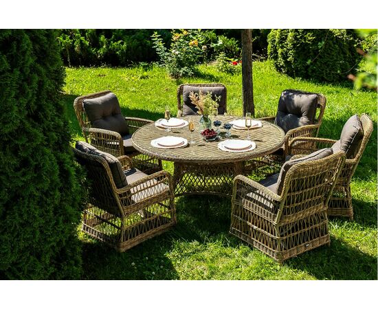 "Эспрессо–150 C" обеденная группа плетеная, цвет соломенный | Интернет магазин мебели и декора LifeDekor