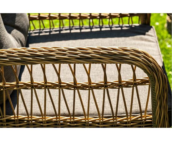 "Эспрессо–150 C" обеденная группа плетеная, цвет соломенный, изображение 7 | Интернет магазин мебели и декора LifeDekor