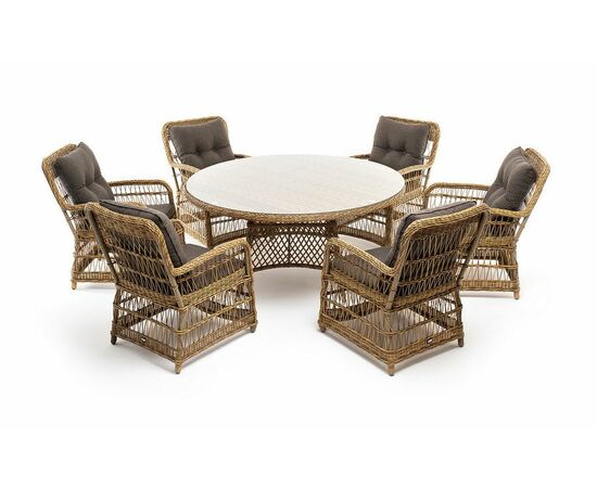 "Эспрессо–150 C" обеденная группа плетеная, цвет соломенный, изображение 13 | Интернет магазин мебели и декора LifeDekor