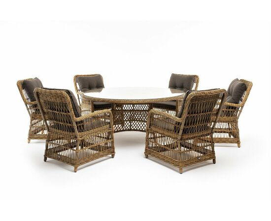 "Эспрессо–150 C" обеденная группа плетеная, цвет соломенный, изображение 14 | Интернет магазин мебели и декора LifeDekor