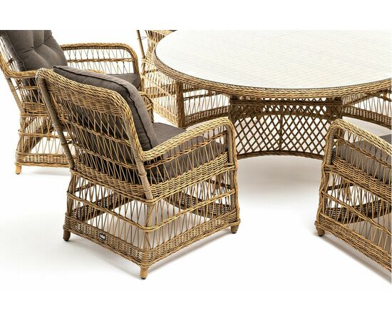 "Эспрессо–150 C" обеденная группа плетеная, цвет соломенный, изображение 16 | Интернет магазин мебели и декора LifeDekor