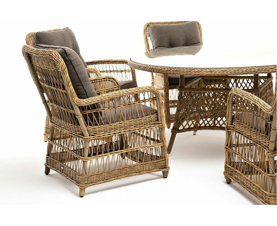 "Эспрессо–150 C" обеденная группа плетеная, цвет соломенный, изображение 17 | Интернет магазин мебели и декора LifeDekor