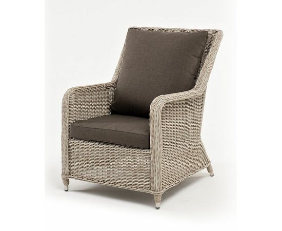 "Гляссе" кресло плетеное из искусственного ротанга, цвет бежевый | Интернет магазин мебели и декора LifeDekor