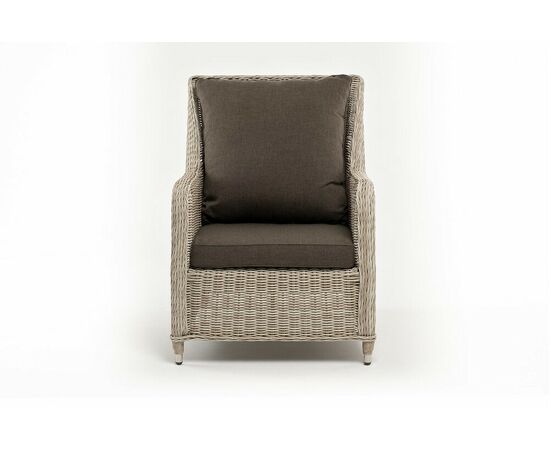 "Гляссе" кресло плетеное из искусственного ротанга, цвет бежевый, изображение 2 | Интернет магазин мебели и декора LifeDekor