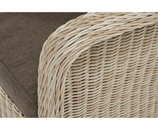 "Гляссе" кресло плетеное из искусственного ротанга, цвет бежевый, изображение 4 | Интернет магазин мебели и декора LifeDekor