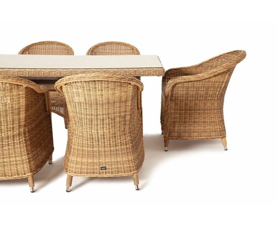 "Эспрессо" обеденная группа плетеная, цвет соломенный, изображение 3 | Интернет магазин мебели и декора LifeDekor