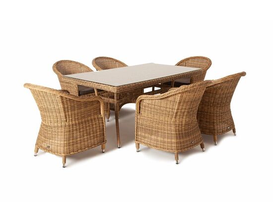 "Эспрессо" обеденная группа плетеная, цвет соломенный, изображение 6 | Интернет магазин мебели и декора LifeDekor