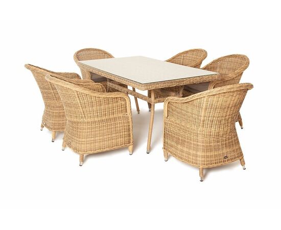 "Эспрессо" обеденная группа плетеная, цвет соломенный, изображение 7 | Интернет магазин мебели и декора LifeDekor