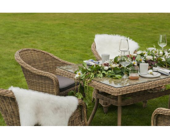 "Эспрессо" обеденная группа плетеная, цвет соломенный, изображение 11 | Интернет магазин мебели и декора LifeDekor