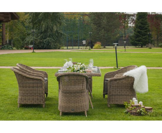 "Эспрессо" обеденная группа плетеная, цвет соломенный, изображение 12 | Интернет магазин мебели и декора LifeDekor