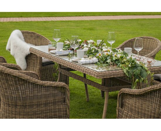 "Эспрессо" обеденная группа плетеная, цвет соломенный, изображение 13 | Интернет магазин мебели и декора LifeDekor