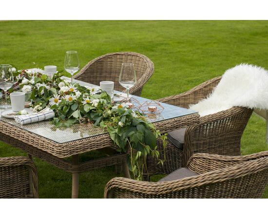 "Эспрессо" обеденная группа плетеная, цвет соломенный, изображение 14 | Интернет магазин мебели и декора LifeDekor