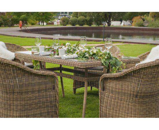 "Эспрессо" обеденная группа плетеная, цвет соломенный, изображение 15 | Интернет магазин мебели и декора LifeDekor