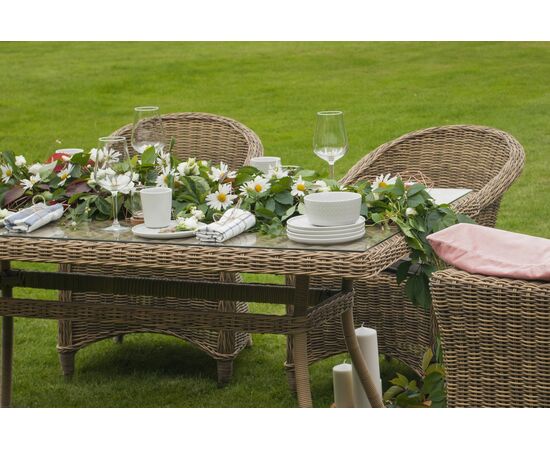 "Эспрессо" обеденная группа плетеная, цвет соломенный, изображение 16 | Интернет магазин мебели и декора LifeDekor