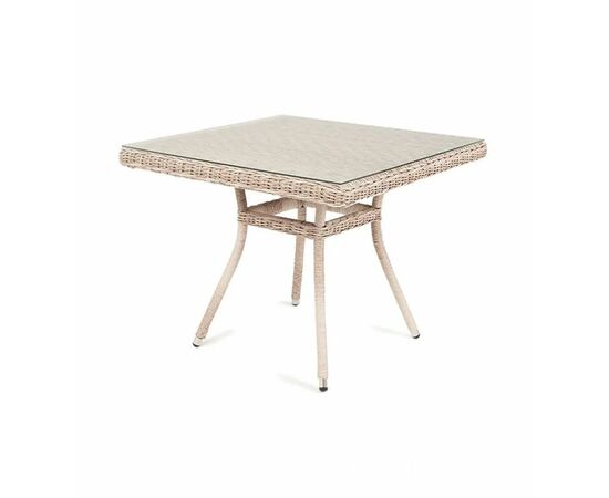 "Айриш" стол плетеный из искусственного ротанга, цвет бежевый | Интернет магазин мебели и декора LifeDekor