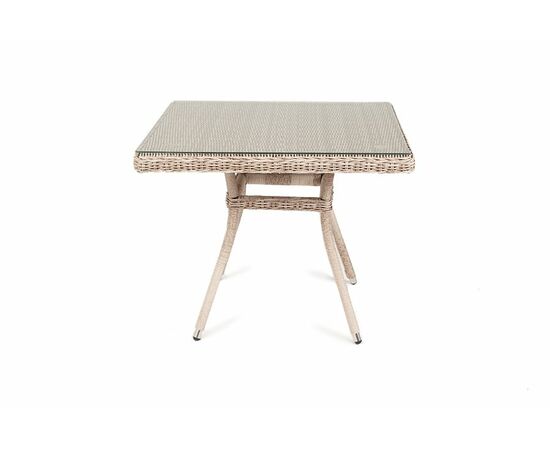 "Айриш" стол плетеный из искусственного ротанга, цвет бежевый, изображение 2 | Интернет магазин мебели и декора LifeDekor