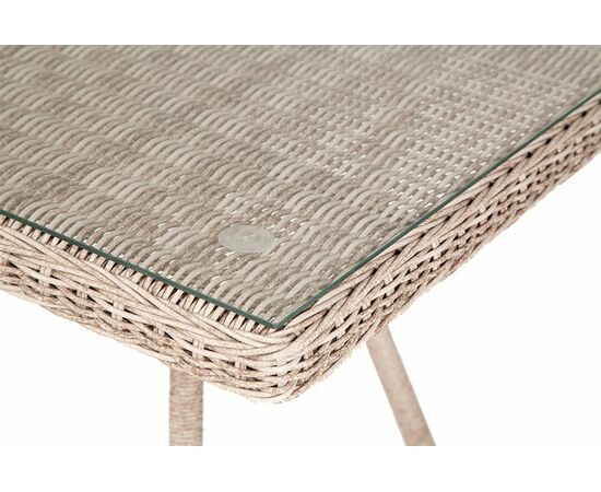 "Айриш" стол плетеный из искусственного ротанга, цвет бежевый, изображение 4 | Интернет магазин мебели и декора LifeDekor