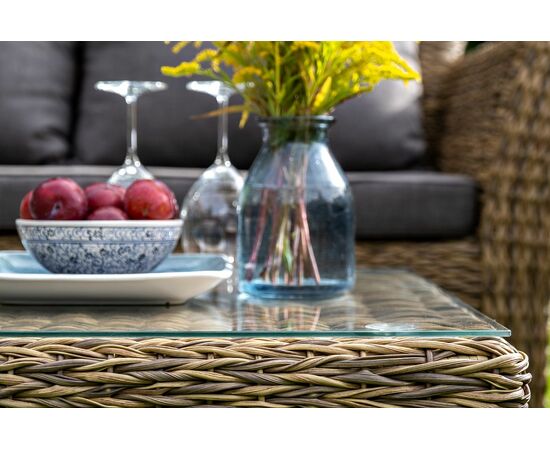 "Капучино" журнальный столик из искусственного ротанга (гиацинт), цвет соломенный, изображение 9 | Интернет магазин мебели и декора LifeDekor