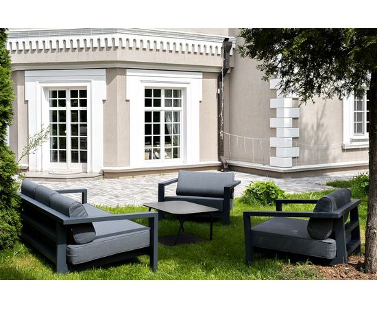 «Гранада» лаунж-зона из алюминия со столиком из HPL, изображение 4 | Интернет магазин мебели и декора LifeDekor