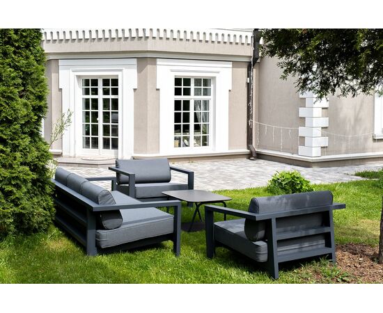 «Гранада» лаунж-зона из алюминия со столиком из HPL, изображение 5 | Интернет магазин мебели и декора LifeDekor