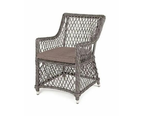 "Латте" плетеное кресло из искусственного ротанга, цвет графит | Интернет магазин мебели и декора LifeDekor