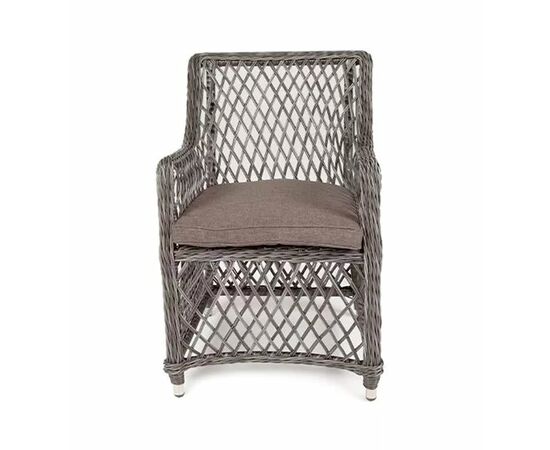 "Латте" плетеное кресло из искусственного ротанга, цвет графит, изображение 2 | Интернет магазин мебели и декора LifeDekor