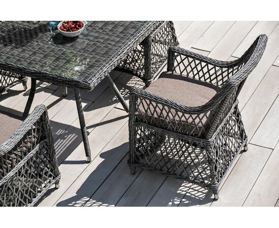 "Латте" плетеное кресло из искусственного ротанга, цвет графит, изображение 4 | Интернет магазин мебели и декора LifeDekor