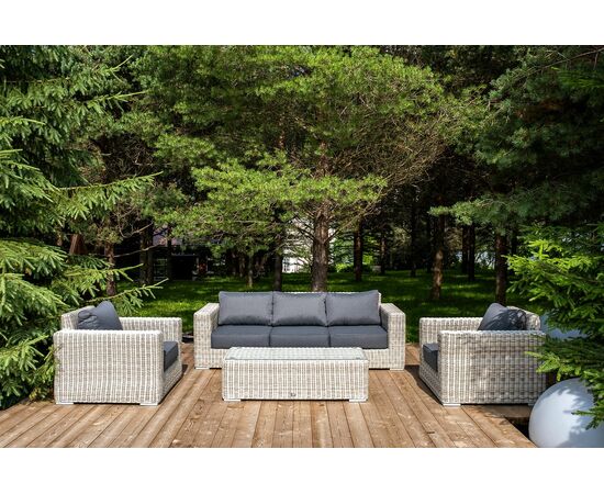 "Боно" лаунж-зона из искусственного ротанга, цвет бежевый, изображение 3 | Интернет магазин мебели и декора LifeDekor