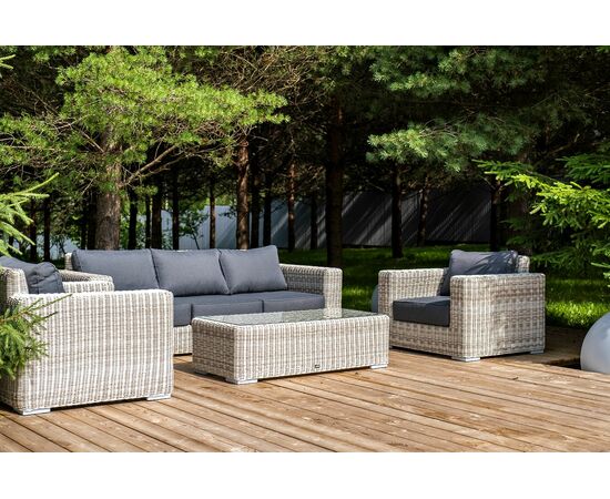 "Боно" лаунж-зона из искусственного ротанга, цвет бежевый, изображение 4 | Интернет магазин мебели и декора LifeDekor