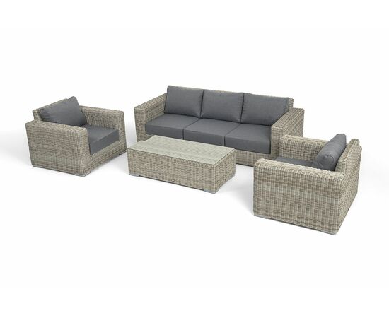 "Боно" лаунж-зона из искусственного ротанга, цвет бежевый, изображение 17 | Интернет магазин мебели и декора LifeDekor