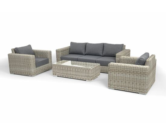 "Боно" лаунж-зона из искусственного ротанга, цвет бежевый, изображение 18 | Интернет магазин мебели и декора LifeDekor