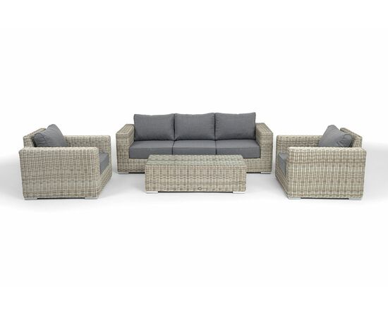 "Боно" лаунж-зона из искусственного ротанга, цвет бежевый, изображение 19 | Интернет магазин мебели и декора LifeDekor