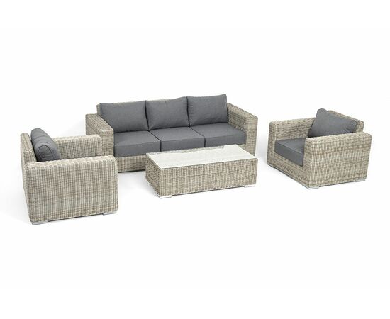 "Боно" лаунж-зона из искусственного ротанга, цвет бежевый, изображение 22 | Интернет магазин мебели и декора LifeDekor