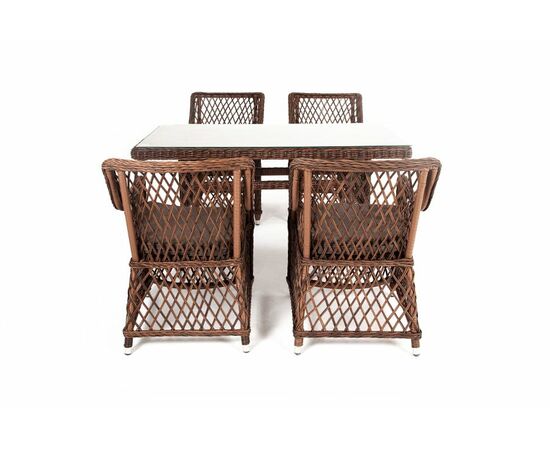 "Латте–140 L" обеденная группа плетеная, цвет коричневый, изображение 4 | Интернет магазин мебели и декора LifeDekor