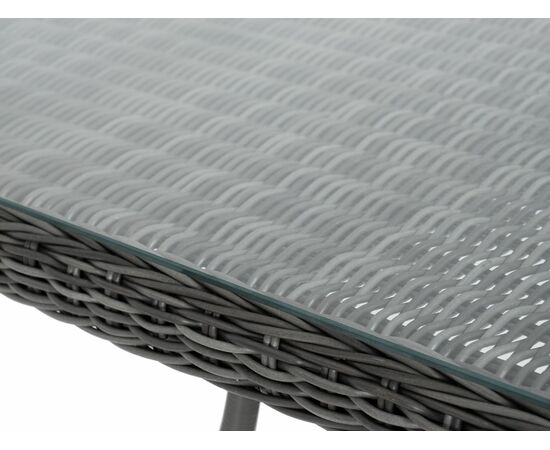 "Латте" плетеный стол из искусственного ротанга 200х90см, цвет графит, изображение 4 | Интернет магазин мебели и декора LifeDekor