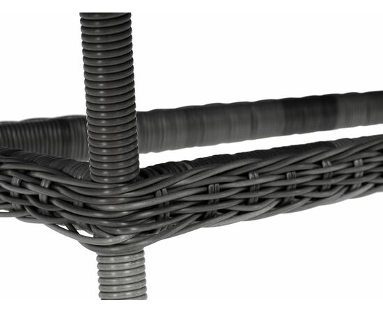 "Латте" плетеный стол из искусственного ротанга 200х90см, цвет графит, изображение 5 | Интернет магазин мебели и декора LifeDekor