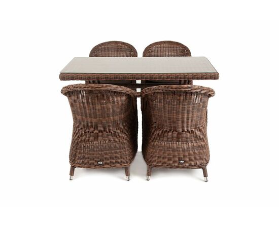 "Латте–140 R" обеденная группа плетеная, цвет коричневый, изображение 2 | Интернет магазин мебели и декора LifeDekor