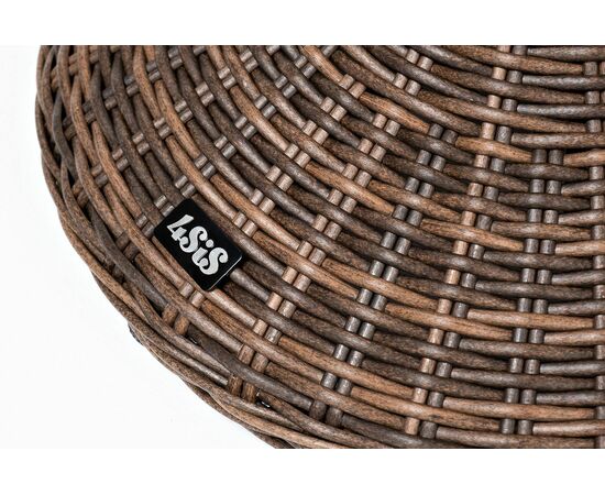"Леванте" стол круглый из искусственного ротанга, цвет коричневый, изображение 3 | Интернет магазин мебели и декора LifeDekor