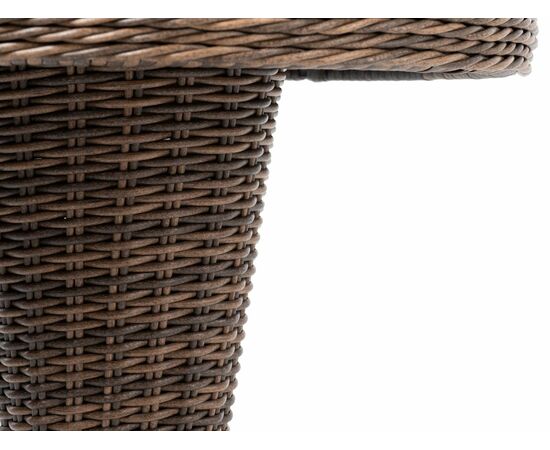 "Леванте" стол круглый из искусственного ротанга, цвет коричневый, изображение 5 | Интернет магазин мебели и декора LifeDekor