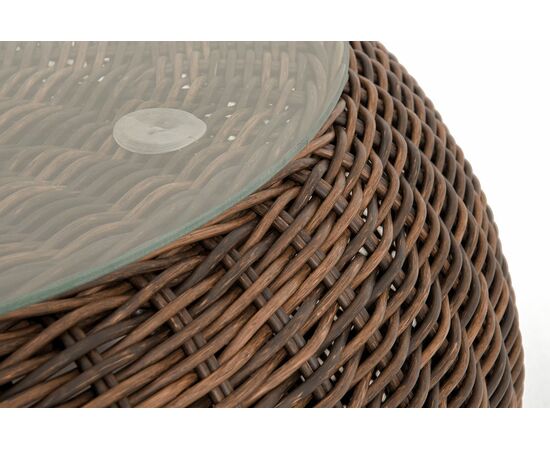 "Барселона" журнальный столик из искусственного ротанга, цвет коричневый, изображение 2 | Интернет магазин мебели и декора LifeDekor