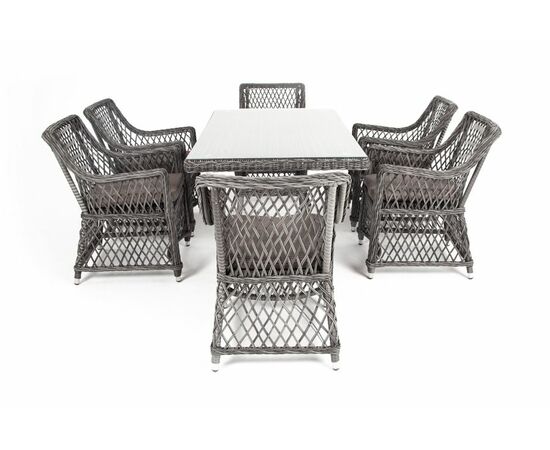 "Латте" обеденная группа плетеная, цвет графит, изображение 8 | Интернет магазин мебели и декора LifeDekor