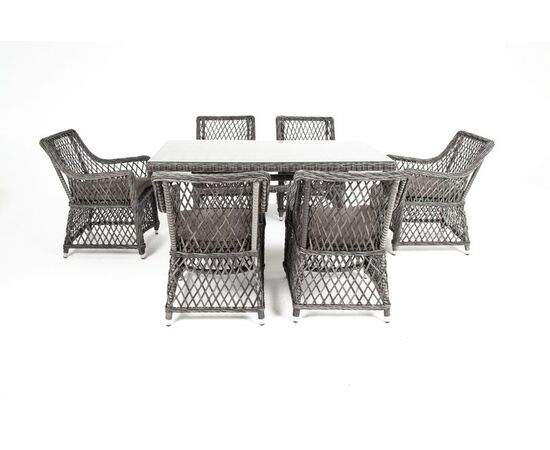 "Латте" обеденная группа плетеная, цвет графит, изображение 9 | Интернет магазин мебели и декора LifeDekor