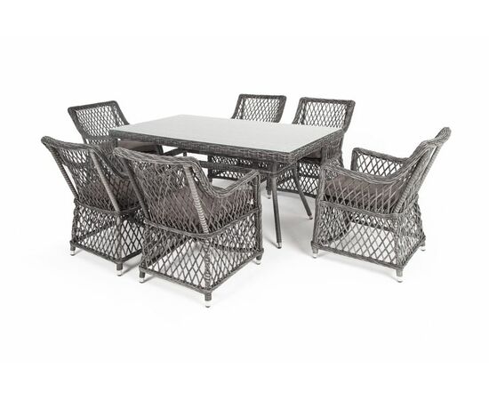 "Латте" обеденная группа плетеная, цвет графит, изображение 10 | Интернет магазин мебели и декора LifeDekor