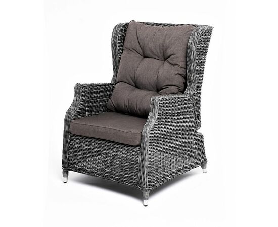 "Форио" кресло раскладное плетеное, цвет графит | Интернет магазин мебели и декора LifeDekor