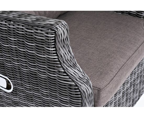 "Форио" кресло раскладное плетеное, цвет графит, изображение 7 | Интернет магазин мебели и декора LifeDekor