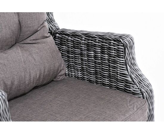 "Форио" кресло раскладное плетеное, цвет графит, изображение 10 | Интернет магазин мебели и декора LifeDekor