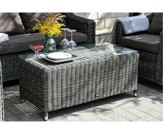 "Кон Панна" лаунж-зона из искусственного ротанга, цвет графит, изображение 11 | Интернет магазин мебели и декора LifeDekor