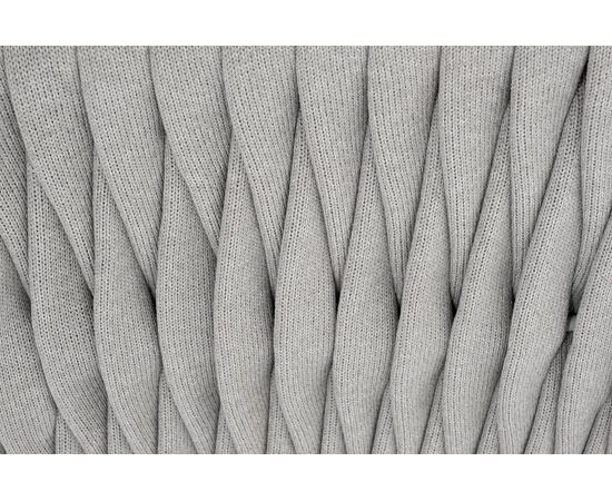 "Монако" кресло плетеное из роупа, каркас алюминий светло-серый (RAL7035) муар, роуп светло-серый 40 мм, ткань светло-серая, изображение 5 | Интернет магазин мебели и декора LifeDekor